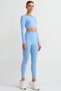 Self-Padded Crop Top Alice Blue - 6