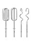 Hand Mixer, 5 Speeds, Turbo, Eject Button, Silver - 2