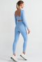 Self-Padded Crop Top Alice Blue - 5