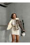 Eopar Patterned Plush Coat - Mink Black | |   F1814 - 2