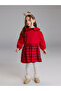 Alita City Lcw Kids Red 3 Thread Plaid Girls Dress with a Difference - 2
