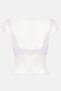 Women Textured Non Padded Underwired Bikini Top, Lilac - 2