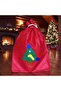 Santa Claus Gift Sack Sack with Pine Trees Small Size 40X30 cm Santa Claus Sack Christmas Decorations