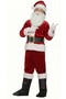 Velvet Fabric Luxury Santa Claus Costume Luxury Velvet Christmas Party Costume - 3