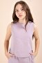 Rose Wide-Leg Pants Girls' Linen Crop Top Set 23451 - 2