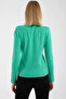Button Detailed Corded Fabric Knitwear Sweater - Green - 5