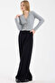 Buttoned Brass Motif Knitwear Cardigan - Gray - 3