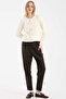 Bearded Knitwear Cardigan with Metal Button Detail - Bone - 2