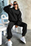 Women's Hoodie High Waist Winter Tracksuit Set Elasticated