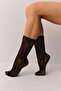 Fishnet Dantelli Soket Çorap - 2