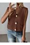 Women'S, Rib Knit V-Neck Buttoned Cardigan, Vest - 4