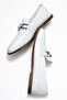Women's Genuine Leather Loafers Classic Casual Shoes White Milano - 8