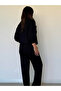 New Season Women's Two Thread Viscose Suit Crew Neck Blouse Pants Set - 2