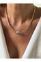 Blue Stony Almond Necklace - 3
