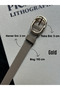 6-Piece Splice Double Ring Pattern Women's Gold Buckle Belt Jacket Belt Dress Belt Trouser Belt - 2