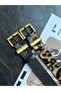 2-Piece Knot Classic Square Patterned Women's Antique Vintage Buckle Belt Coat Belt Dress Pants Belt
