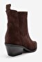 Julieta Brown Suede Genuine Leather Women's Western Boots - 5