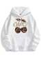 Women's Hooded Sweatshirt with Cherry Print Detail - Plus Size Sweatshirt
