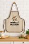 My Luxurious Kitchen Embroidered Linen Kitchen Apron Washable 1 Piece 50X70 cm Standard Size - 4