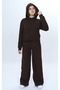 Girl's 2-Piece Set Hooded Off-Shoulder Sweatshirt Wide-Leg Sweatpants with Pockets & Velvet - 3