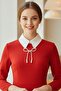 - Sümeyya 2589 5693 Handmade Bow Model White Mobile Collar Pearl Choker Necklace