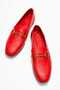 Women's Genuine Leather Loafers Casual Shoes Red Nerio Color-Match Leather Lining - 2