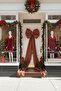 Christmas New Year Red Bow Ribbon Decorative Ornament 60X300