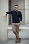 Men's High Waist Wide Leg Stone Denim Jeans - 6