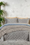 Alice Combination Set Bedspread Duvet Cover Set Blanket Dowry Set (240X260 cm) Stone Color