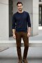Men's High Waist Wide Leg Brown Jeans - 3