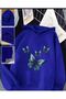 Hooded Sweatshirt with Butterfly Print Detail