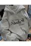 Hooded Sweatshirt with Smile Text Print Detail
