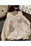 Hooded Sweatshirt with Teddy Bear Print Detail