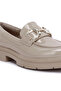 Women Horsebit Embellished Platform Loafers in Natural - 5