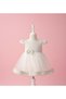 0-24 Months Baby Girl Children's Tulle Patterned Evening Dress Beige 1041 - 2