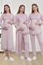 4 Piece Maternity Set Dressing Gown-Nightgown-Pajama Set 75% Cotton, 25% Viscose