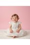 0-24 Months Baby Girl Children's Tulle Patterned Evening Dress Beige 1041