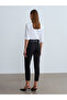 72229 Belted Skinny Leg Trousers-Black - 3