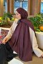 Bloom Pattern Ayrobin Flash Jacquard Shawl Plum - 4