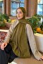 Bloom Pattern Ayrobin Flash Jacquard Shawl Army Green - 2
