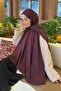 Bloom Pattern Ayrobin Flash Jacquard Shawl Plum - 3