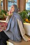 Bloom Pattern Ayrobin Flash Jacquard Shawl Dark Gray - 3