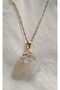 Stainless Steel Chain Citrine (Golden Stone) Natural Stone Necklace-Gold - 2