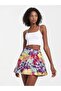 Stretch Fabric Diver Fabric Cross-Waisted Sports Shorts Skirt - 2