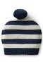 طقم سترة مخططة بأكمام راجلان كاملة من القطن العضوي المحبوك، مع قبعة ورقعة - متعدد الألوان - 6