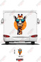 Giraffe with Glasses Visual Caravan Sticker Coating