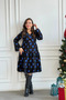 V-Neck Ruffled Flannel Dress - 7