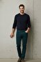 Men's Flexible High Waist 5 Pocket Y.Blue Jeans - 2