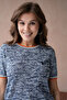Women's Crew Neck Short Sleeve Soft Textured Knit Sweater 12033 - 5