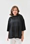 Women's Crew Neck Knit Detail Lace-Like Knit Oversized Knitwear Sweater 10762 - 2